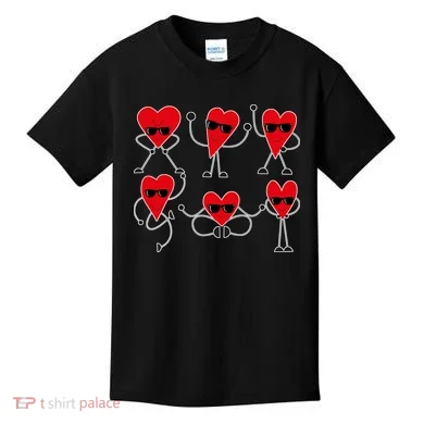 Dancing Hearts Dance Challenge Valentines Day Kids T-Shirt
