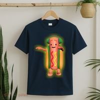 Dancing Hot Dog Funny Filter Meme T-Shirt thumb 2