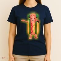 Dancing Hot Dog Funny Filter Meme T-Shirt thumb 4