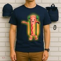Dancing Hot Dog Funny Filter Meme T-Shirt thumb 6
