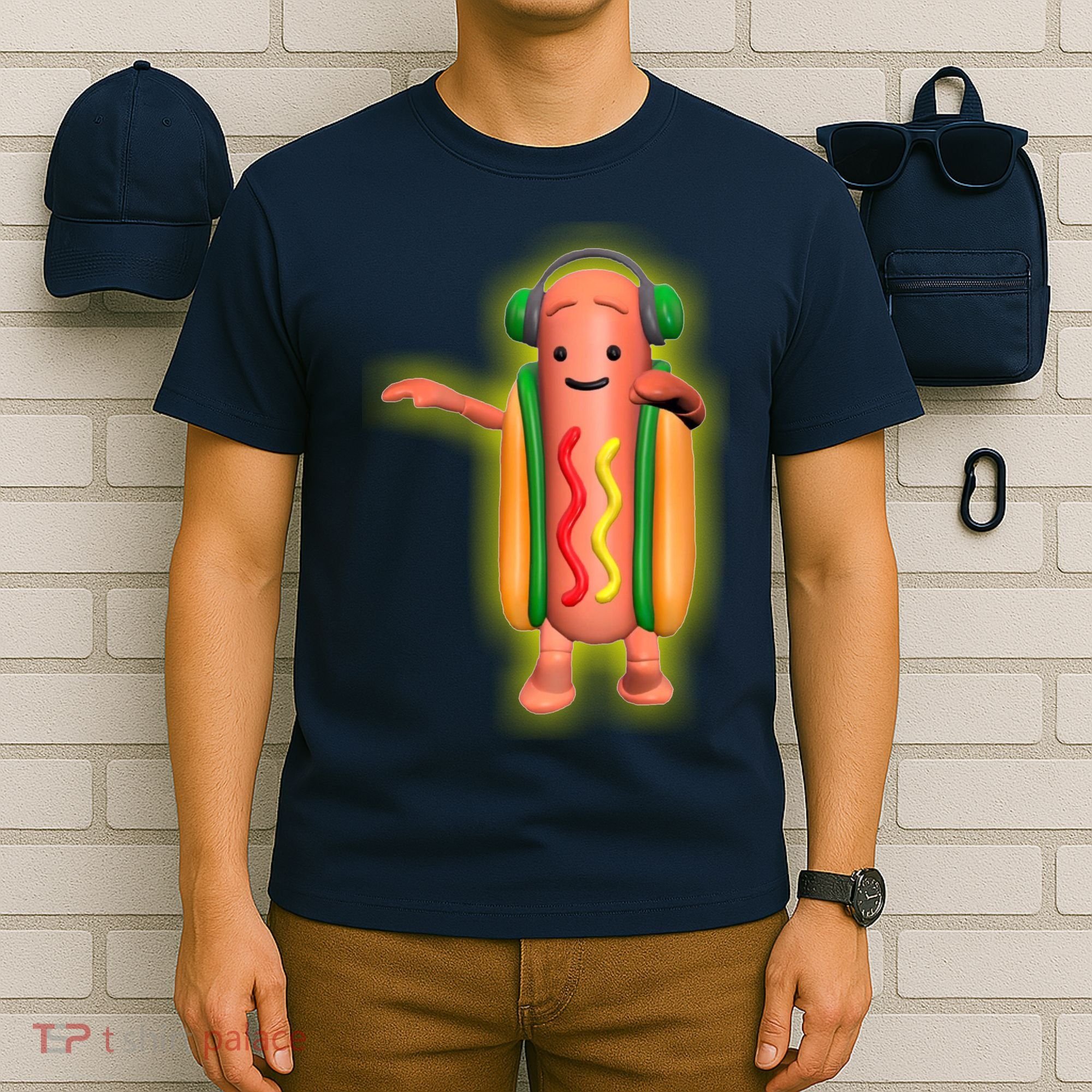 Dancing Hot Dog Funny Filter Meme T-Shirt