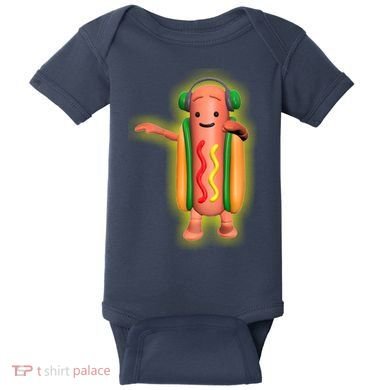 Dancing Hot Dog Funny Filter Meme Baby Bodysuit