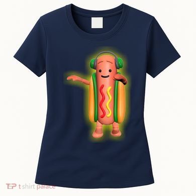 Dancing Hot Dog Funny Filter Meme Women's T-Shirt