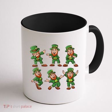 Dancing Leprechaun Dab Coffee Mug back