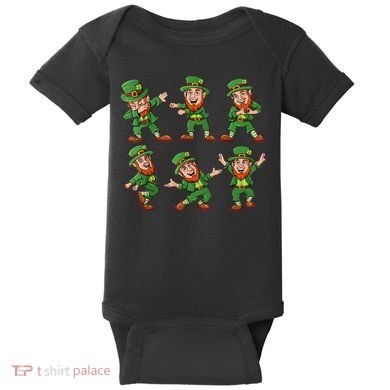 Dancing Leprechaun Dab Baby Bodysuit