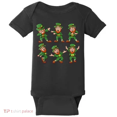 Dancing Leprechaun Dab Baby Bodysuit