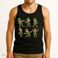 Dancing Leprechaun Dab Tank Top thumb 3