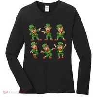 Dancing Leprechaun Dab Women's Long Sleeve Shirt thumb 0