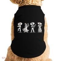 Dancing Mexican Skeletons Playing Music Doggie Tank thumb 0