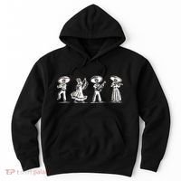 Dancing Mexican Skeletons Playing Music Hoodie thumb 0
