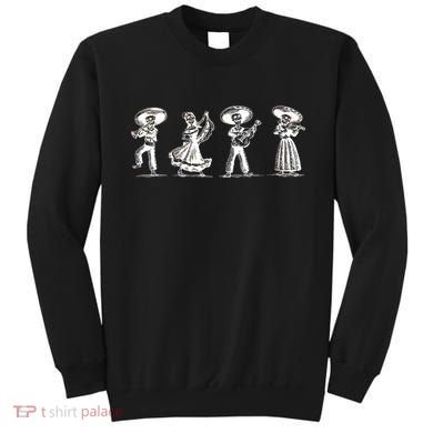 Dancing Mexican Skeletons Playing Music Sweatshirt