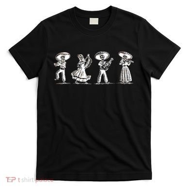 Dancing Mexican Skeletons Playing Music T-Shirt