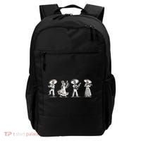 Dancing Mexican Skeletons Playing Music Backpack thumb 0