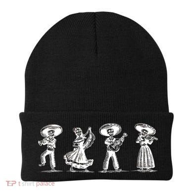 Dancing Mexican Skeletons Playing Music Beanie