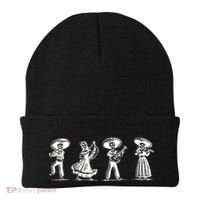 Dancing Mexican Skeletons Playing Music Beanie thumb 0