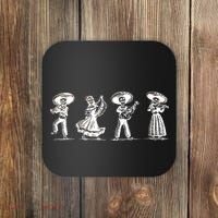 Dancing Mexican Skeletons Playing Music Coaster thumb 0