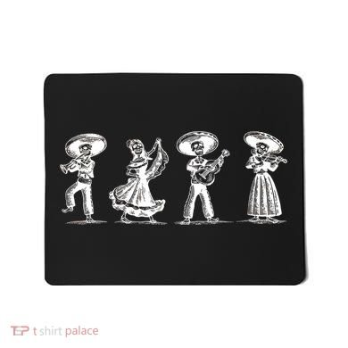 Dancing Mexican Skeletons Playing Music Mousepad