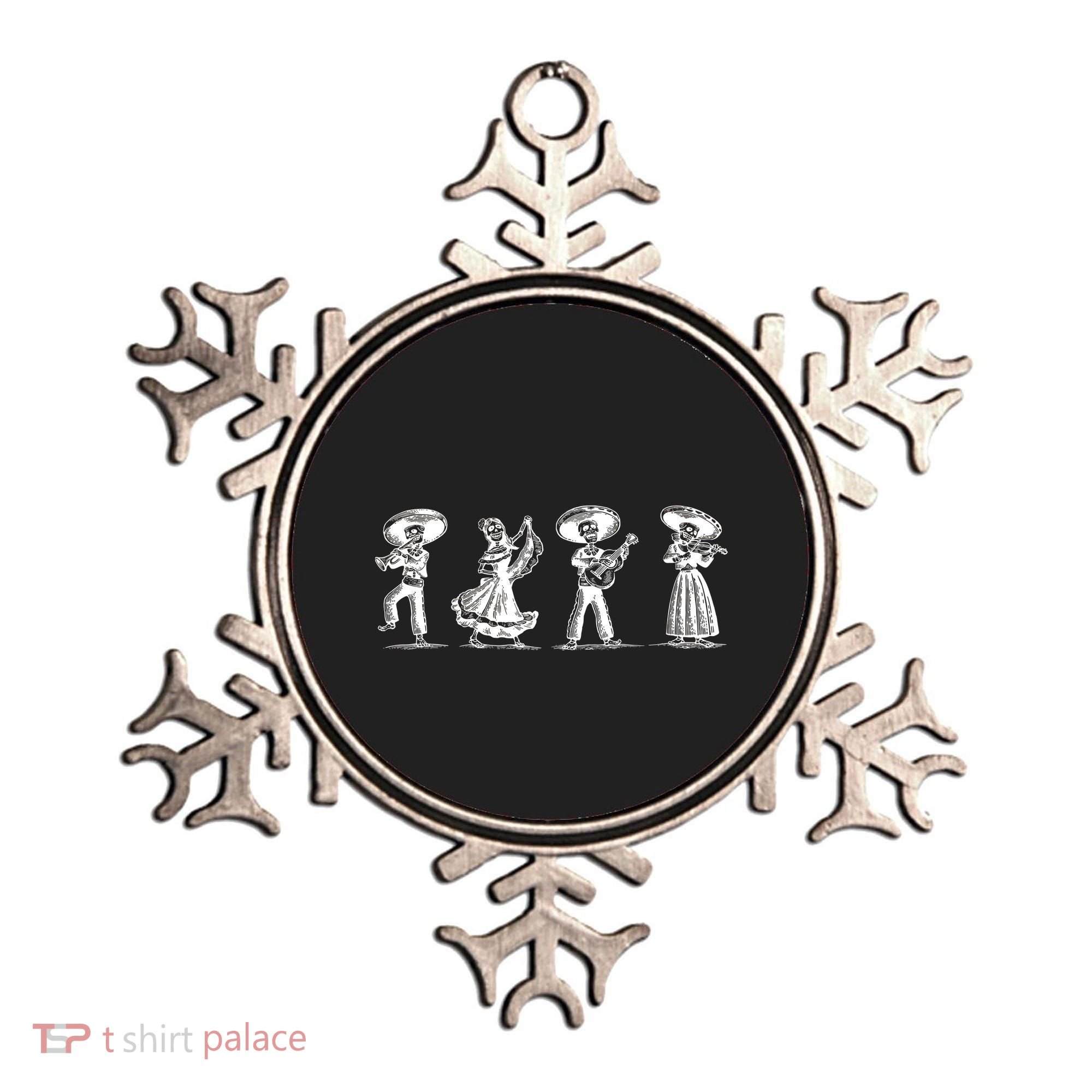 Dancing Mexican Skeletons Playing Music Ornament