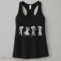 Dancing Mexican Skeletons Playing Music Women's Tank Top thumb 3