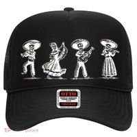 Dancing Mexican Skeletons Playing Music Hat thumb 0