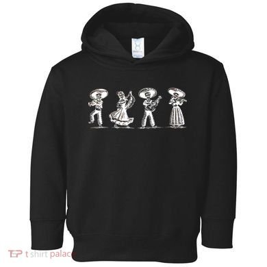 Dancing Mexican Skeletons Playing Music Toddler Hoodie