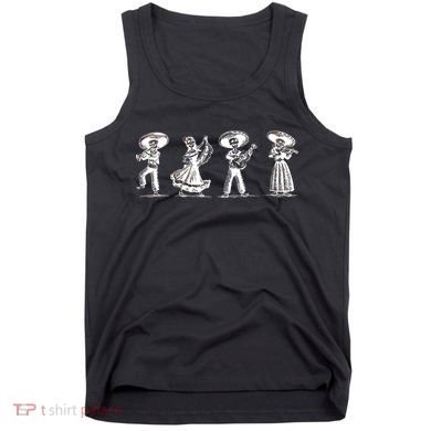 Dancing Mexican Skeletons Playing Music Tank Top