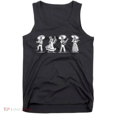 Dancing Mexican Skeletons Playing Music Tank Top