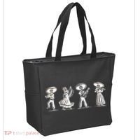 Dancing Mexican Skeletons Playing Music Tote Bag thumb 2