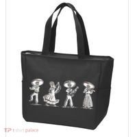 Dancing Mexican Skeletons Playing Music Tote Bag thumb 3
