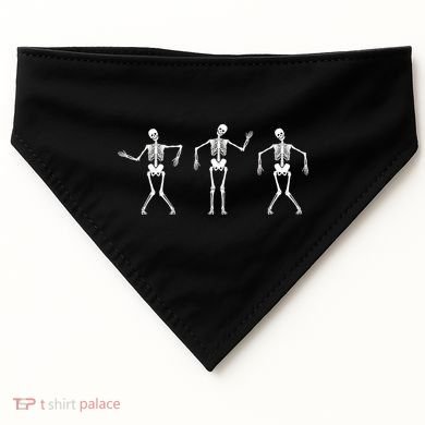 Dancing Skeletons Cute Halloween USA-Made Doggie Bandana