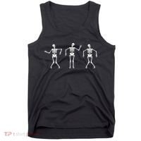 Dancing Skeletons Cute Halloween Tank Top thumb 0