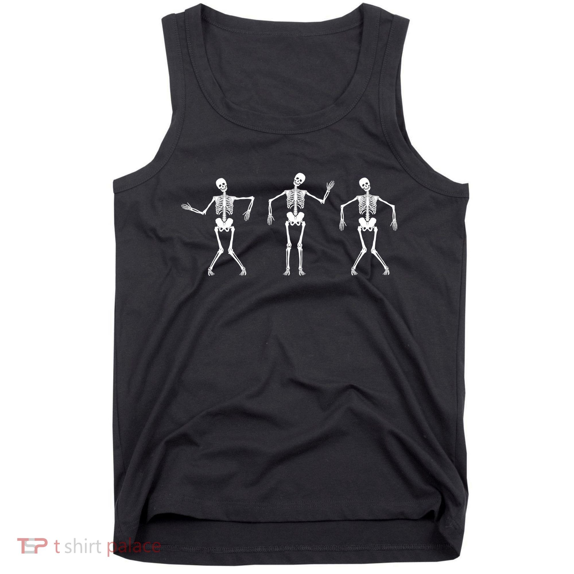 Dancing Skeletons Cute Halloween Tank Top