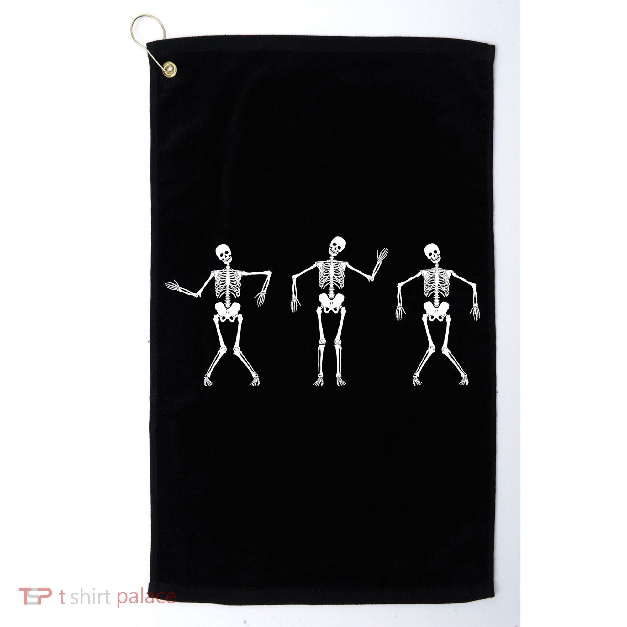 Dancing Skeletons Cute Halloween Golf Towel
