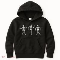 Dancing Skeletons Cute Halloween Kids Hoodie thumb 0