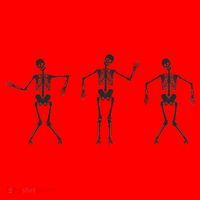 Dancing Skeletons Cute Halloween Santa Hat thumb 1