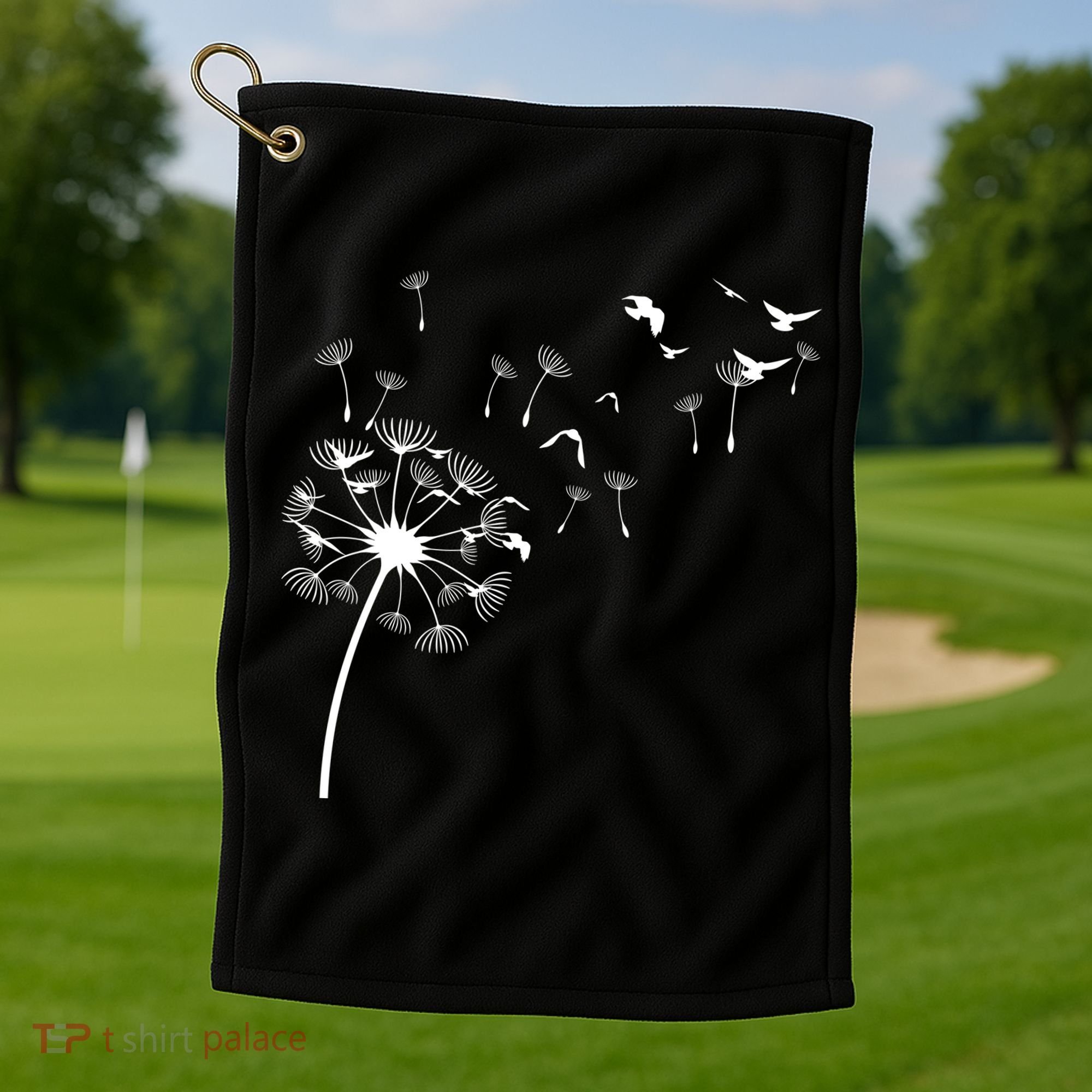Dandelion Birds Golf Towel