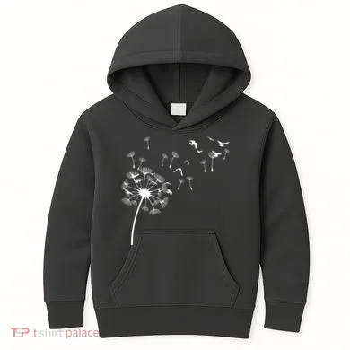 Dandelion Birds Kids Hoodie
