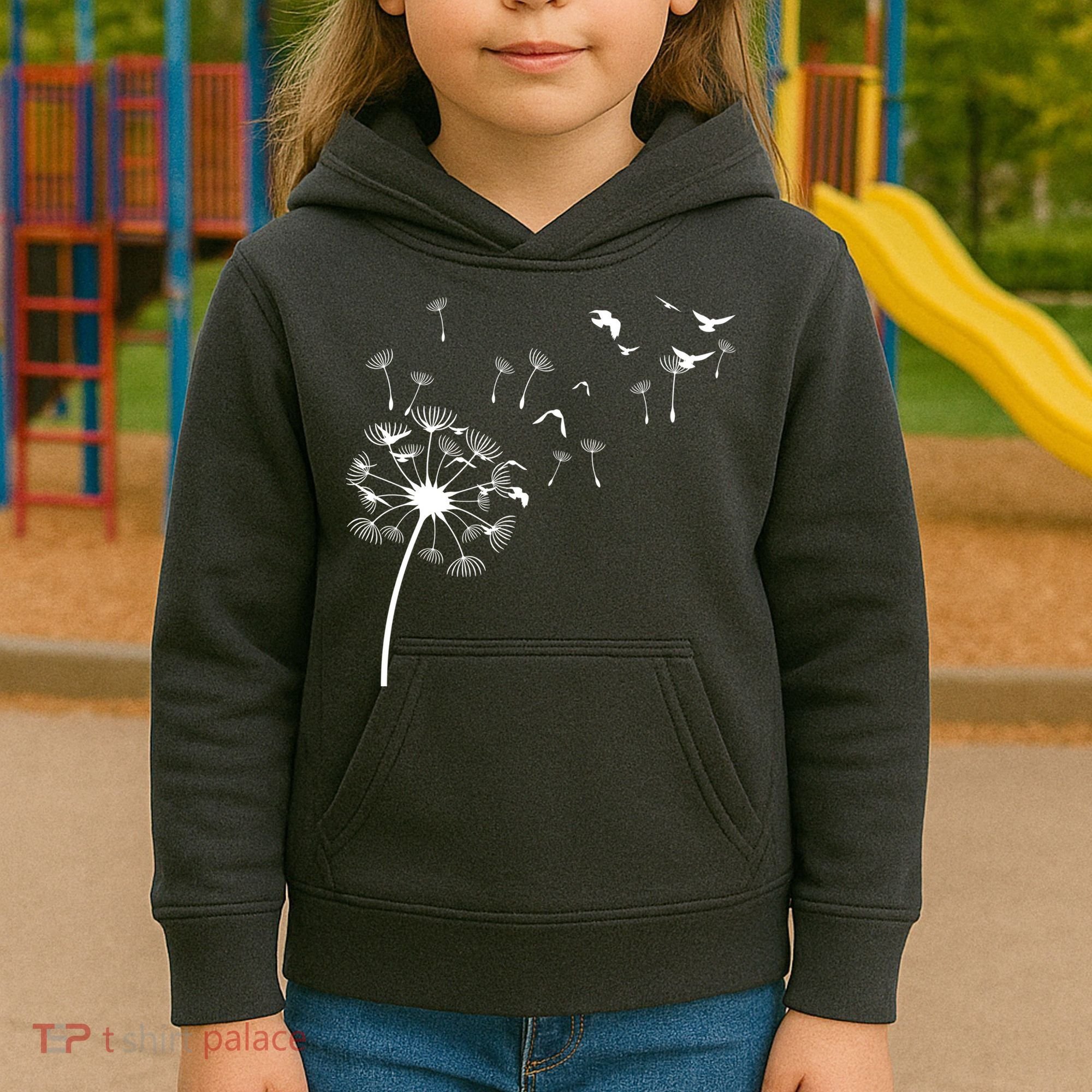 Dandelion Birds Kids Hoodie