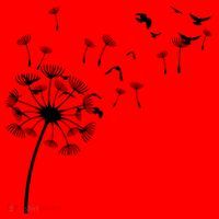 Dandelion Birds Santa Hat thumb 1