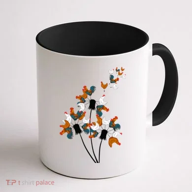 Dandelion Chicken Coffee Mug back