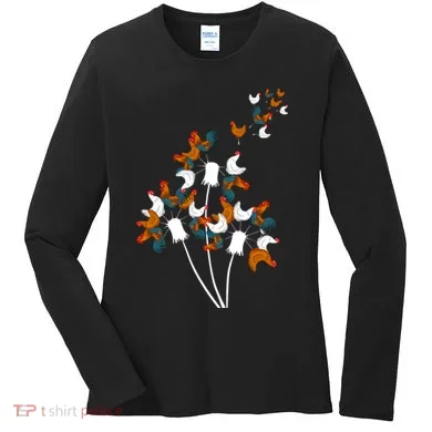 Dandelion Chicken Women's Long Sleeve Shirt