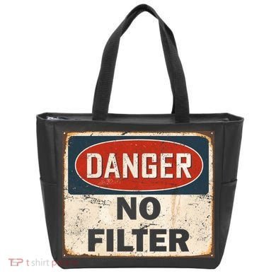 Danger No Filter Warning  Tote Bag