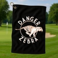 Danger Zebra Golf Towel thumb 1