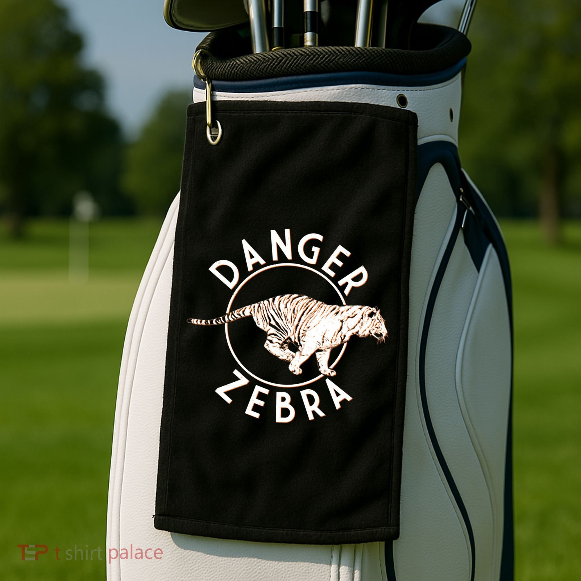 Danger Zebra Golf Towel