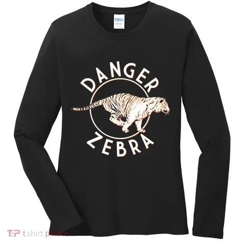 Danger Zebra Women's Long Sleeve Shirt in the selected color