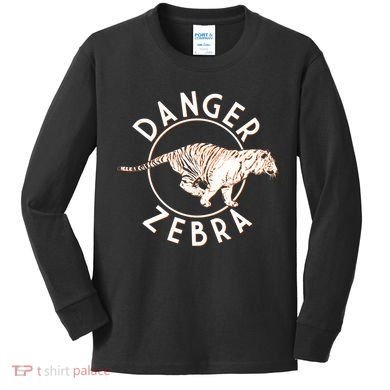 Danger Zebra Kids Long Sleeve Shirt