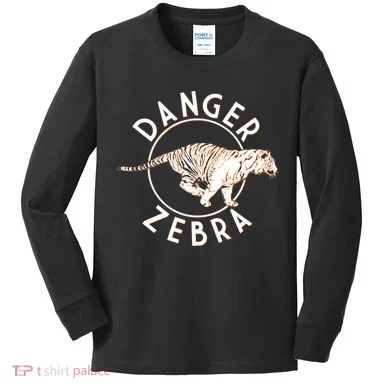 Danger Zebra Kids Long Sleeve Shirt