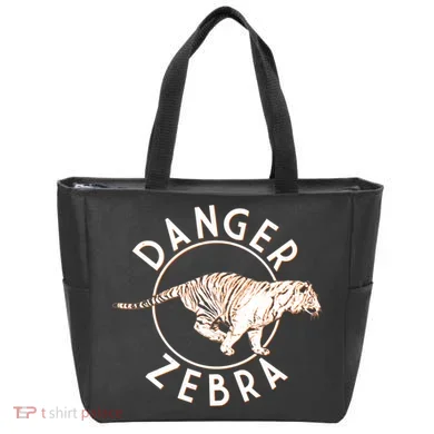 Danger Zebra Tote Bag