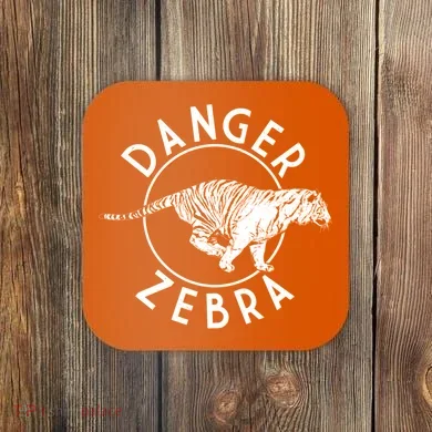 Danger Zebra Coaster