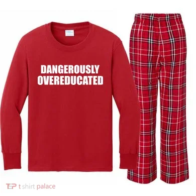 Dangerously Overeducated Kids Long Sleeve Plaid Pajama Set